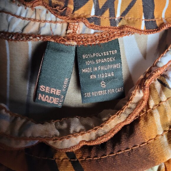 Sere Nade Orange Boho Abstract Sleeveless Top Sz Small - Picture 2 of 3